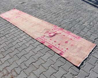 Turkish Runner Rug, Free Shipping Vintage Rug 2.4 x 11.3 feet Runner Rug, Boho Decor Rug, Nomadic Rug, Rustic Rug, Hallway Rug Carpet DC3869