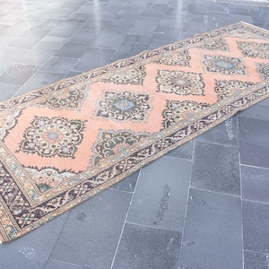 turkish rug, boho decor, area rug 4.3 x 12.3 ft, bohemian rug, tribal rug, handmaderug, handknotted rug, vintage rug, runner rug, DC10857