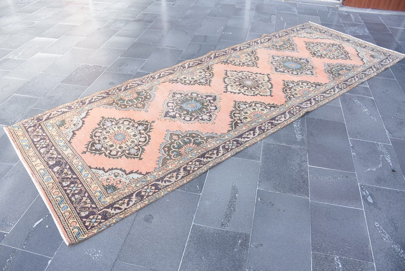 turkish rug, boho decor, area rug 4.3 x 12.3 ft, bohemian rug, tribal rug, handmaderug, handknotted rug, vintage rug, runner rug, DC10857
