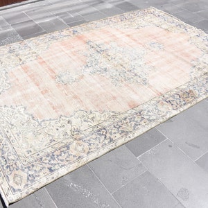 Area rug, Turkish rug, Vintage rug, 5.8 x 9.2 ft farmhouse rug, Livingroom rug, Boho rug, Home decor, Rustic rug, Oriental rug,  DC11134
