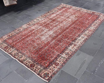Turkish Rug Natural Wool Vintage Rug Free Shipping Floor Rug 5.3 x 8.8  ft Area Rug Bohemian Rug Decorative Rug Ethnic Rug Aztec Rug DC11574