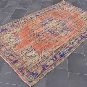 Vintage large rug, Oriental rug, Boho rug, Livingroom rug, 4.5 x 8.2 feet  Turkish rug, Rustic rug, Kitchen rug, Bathroom rug, Rug, DCS1036