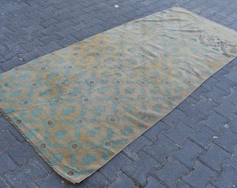 turkish rug, runner rug, bohemian rug, vintage rug FREE SHIPPING 3.8 x 9.0 ft floral rug, anatolian rug, bedroom rug wool rug  DC5596