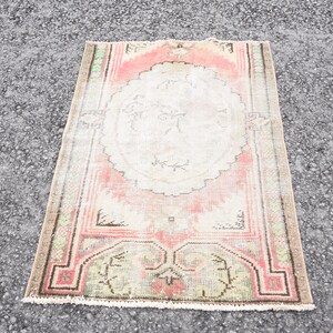 Turkish rug, Oriental rug, Area rug, FREE SHIPPING 2.8 x 4.1  ft Oushak rug, Vintage rug, Anatolian rug , Small rug , Wool rug DC11221