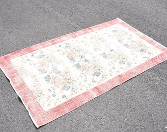 Pastel Color Rug 3.6 x 6.4 feet Free Shipping Area Rug Turkish Rug Vintage Rug Oushak Rug Handknotted Rug Anatolian Wool Rug DCS1510