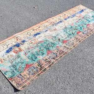 Turkish rug runner, Vintage patchwork rug, Handmade rug, 2.6 x 8.2 ft Kitchen Decor, Hallway rug, Boho rug, Decor rug, Stair rug, DC8796