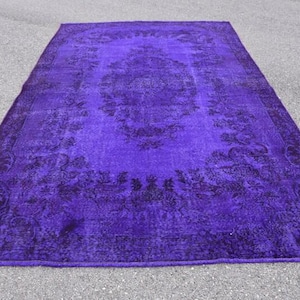 Overdyed area rug, Turkish rug, Vintage rug, 6.6 x 11 ft Farmhouse rug, Livingroom rug, Home decor, Oriental rug, Bohemian rug, DC10229