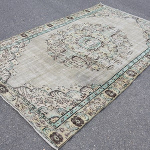 Large area rug, Turkish vintage wool rug, Handknotted rug, Livingroom rug, Oriental rug, Rustic home decor, Carpet,  5.1 x 8.6 ft DCS1156