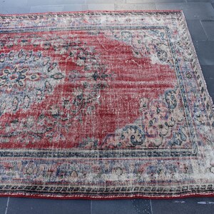 Turkey Rug Decorative Rug 5.8 x 9.1 feet Free Shipping Oushak Rug Bohemian Organic Wool Rug Kilim Rug Turkey Carpet DC11453 image 6