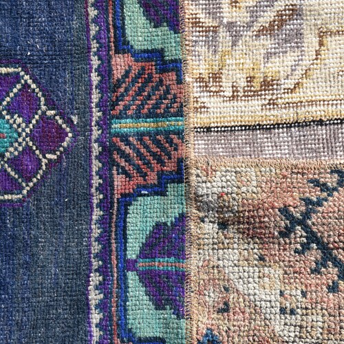Runner rug, Hallway rug, Turkish vintage rug, Rustic decor, Patchwork rug, Antique rug, Natural wool rug, Home decor 2.6 x 11.6 shops feet DC8828