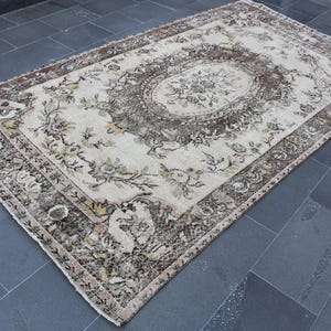 Turkish rug, Vintage area rug, Oriental rug, Boho decor, Home decor, Handmade wool rug, Ethnic rug, Bohemian decor, 5.3 x 9.6 feet DCS0645