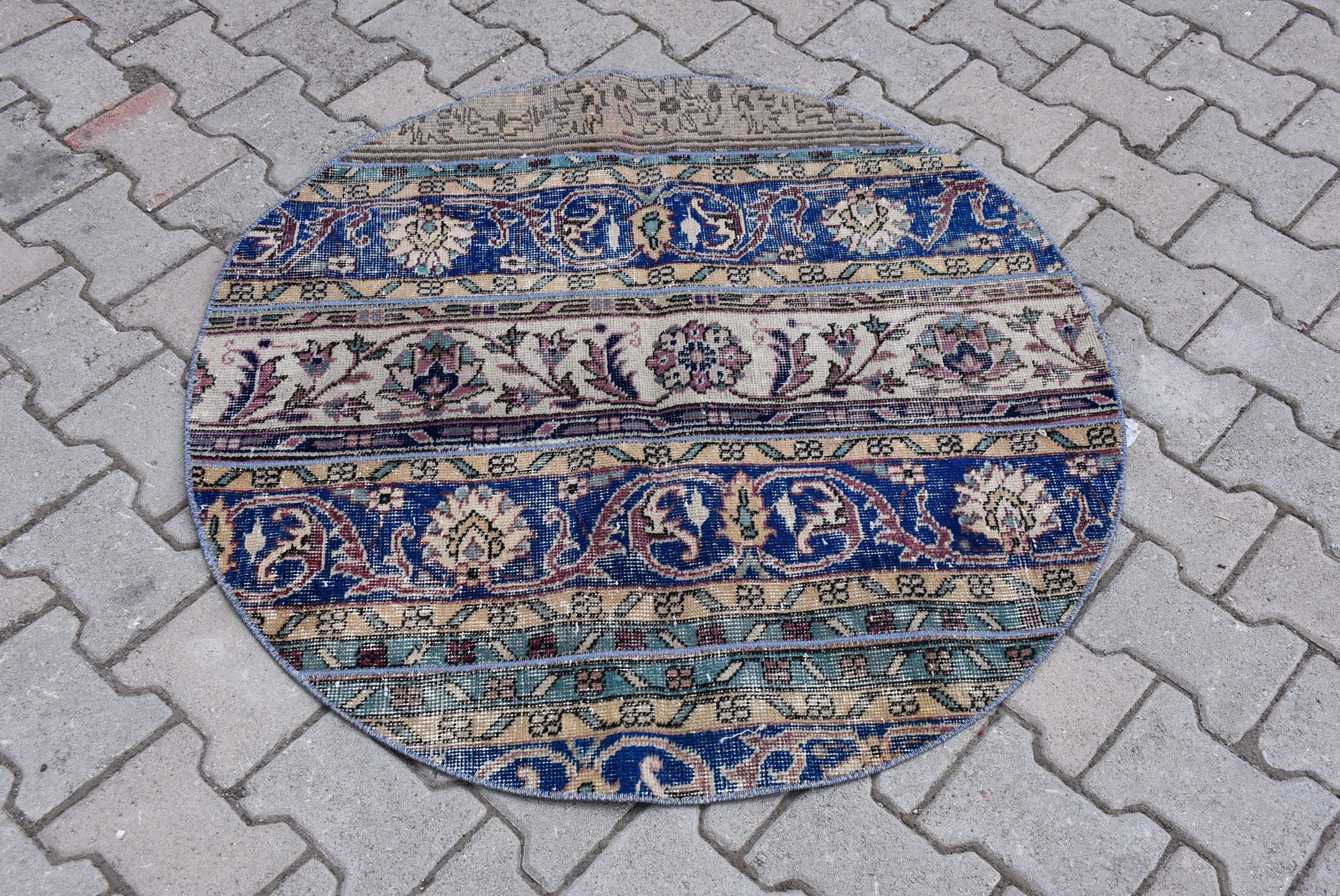 Wohndeko Runder Teppich Kleiner Teppich Handgemachter | Etsy