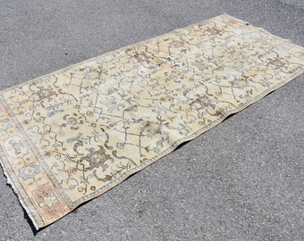 Turkish rug, Vintage rug, Handmade rug, Overdyed rug, Large area rug, Organic wool rug, Livingroom rug, Boho decor rug, 4.1 x 8.8 ft DCS1740