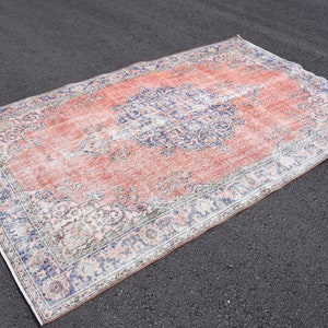 turkish rug, boho decor rug, area rug, handmade rug, 5.5 x 8.9 ft oushak rug, vintage rug, oriental rug, turkey wool rug, carpet, DC11152
