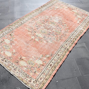 Turkish rug, Handmade rug, Vintage area rug, Bedroom rug, 4.3 x 7.7 ft Home Decor rug, Aztec rug, Boho rug, Kitchen rug, DC11536