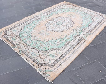 Turkish Rug Runner Rug Vintage Rug Oushak Rug Anatolian Rug 5.6 x 8.5 feet Free Shipping Bohemian Runner Rug Aztec Runner Rug DC10235
