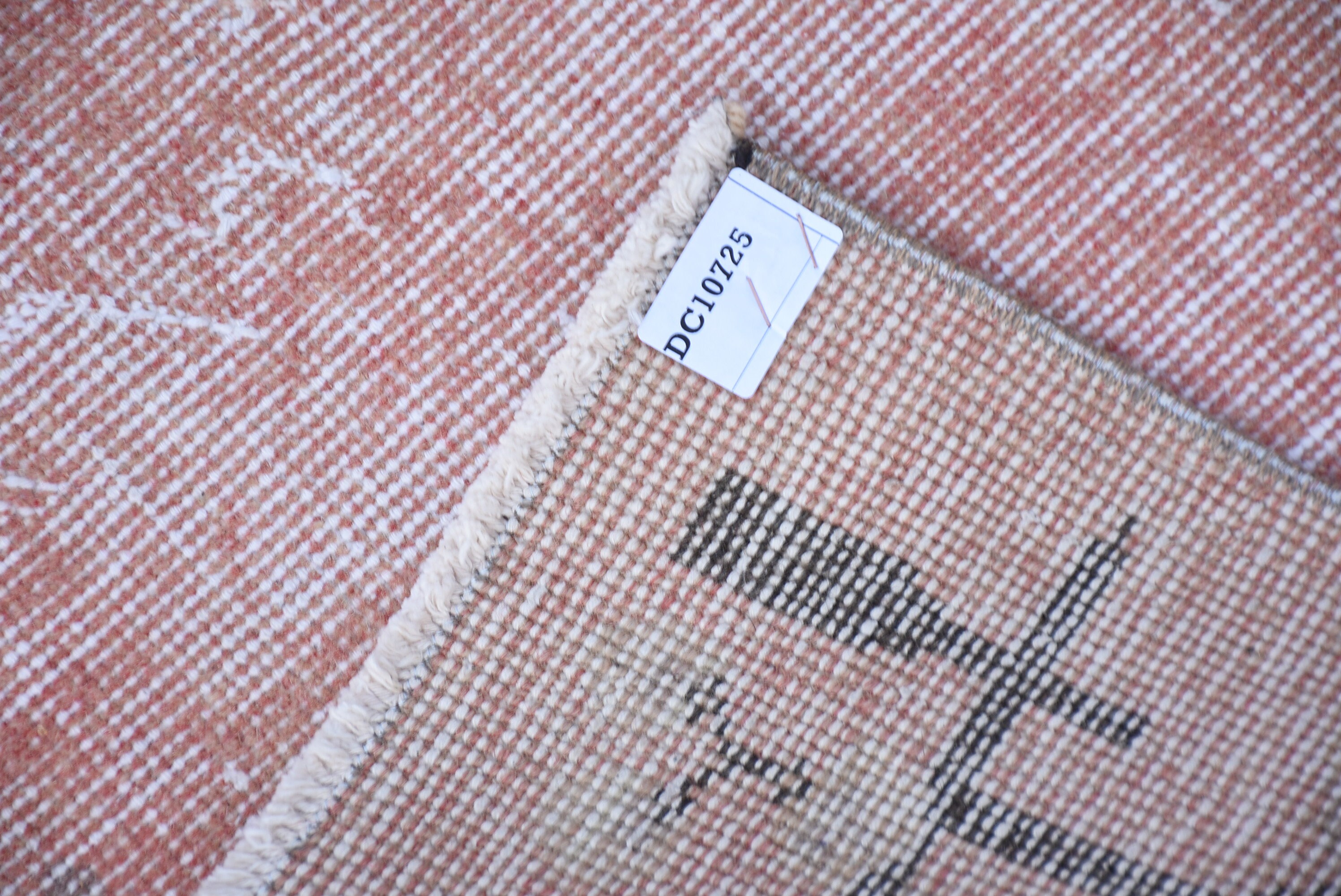 Oushak ラグ、トルコ製エリアラグ、ウールラグ、農家風ラグ、3.7 x 6.9