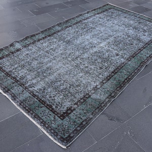 Turkish rug, Vintage rug, Handmade rug, Overdyed rug, Large area rug, Organic wool rug, Livingroom rug, Boho decor rug, 5.1 x 9.2 ft DC10151