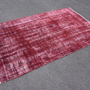 Bedroom rug, Turkish Area rug, Wool rug, Farmhouse rug, 4.8 x 7.7 Ft Boho Vintage rug, Handknotted rug, Red rug , Floral area rug , DCS1562