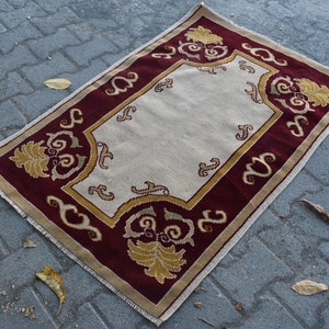 turkish rug, oriental rug, area rug,  FREE SHIPPING 2.8 x 4.1  ft oushak rug, vintage rug, anatolian rug , small rug , wool rug DC6018