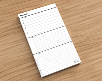 Minimalist Daily Planner Pad – GTD Productivity, Undated