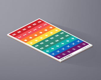 Colorful Calendar Stickers - 540 Event Planner Stickers