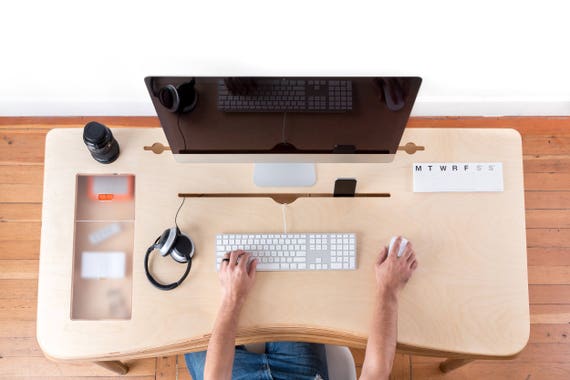 Nack Desk Modern Desk Mid Century Modern Desk Awesome Etsy