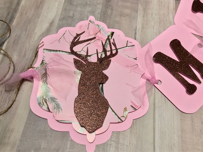 Camo Birthday Party Supplies Personalized Pink Camo Banner Hunting Birthday Party Girls Camo Birthday