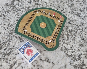 Baseball Field Cribbage Board, team customizable