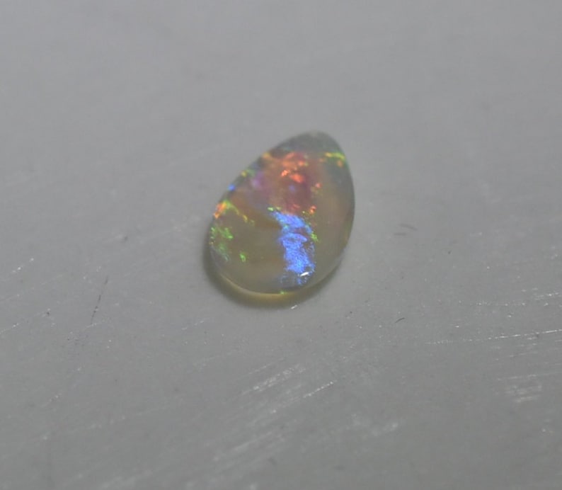 Australian Crystal Opal #284 from Lightning Ridge Solid 0.33 ct bright colourful teardrop beautiful for a ring or unique birthday gift
