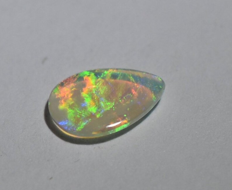 Australian Crystal Opal #284 from Lightning Ridge Solid 0.33 ct bright colourful teardrop beautiful for a ring or unique birthday gift