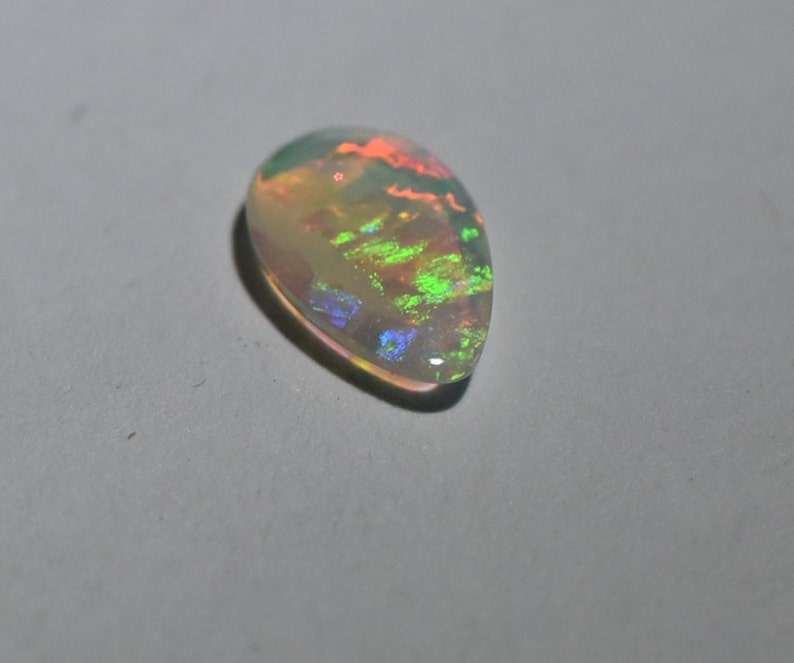 Australian Crystal Opal #284 from Lightning Ridge Solid 0.33 ct bright colourful teardrop beautiful for a ring or unique birthday gift