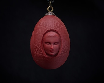 Egg of the Covenant, Crimson Egg , Egg King of Sacrifice, The Red Eclipse, Lake Winnipesaukee egg inspired, Faux Cinnabar egg, Anime Style
