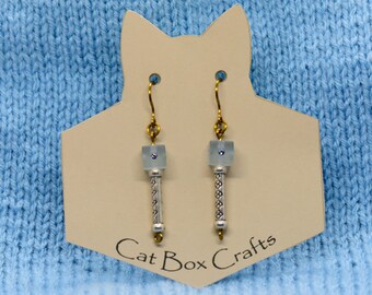 Ice Hammer Dangle Earrings, Fantasy Earrings, Magical Fantasy, Fantasy Cosplay