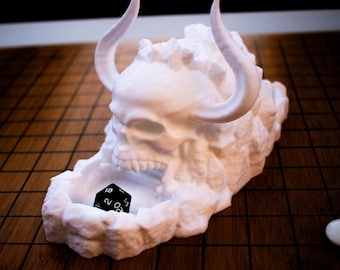 Prototype Demon Skull Dice Tower, Small 3D-Printed RPG Accessory, Skull tabletop decor, TTRPG dice accessory, RPG Tabletop game essentials