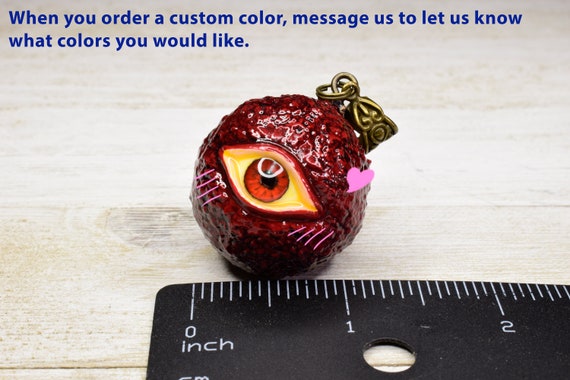 Red Eyeball Pendant - Orb of Crimson Eye - Horror Jewelry