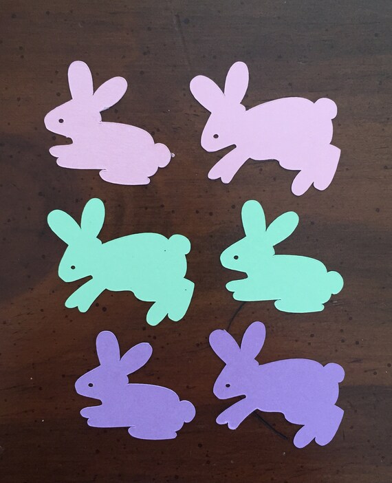 Bunny Party Confetti Brown Paper Bunny Cutouts Easter Table Decorations 100 CT 