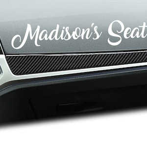 custom name seat sticker, girlfriend seat decal, wife seat decal, car decal, car decal, window sticker, personalized bumper sticker