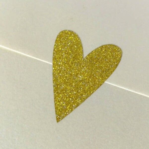 30 glitter heart stickers, gold glitter seals, heart shape decals, bling party decorations, gold envelope seals,  baby shower decoration