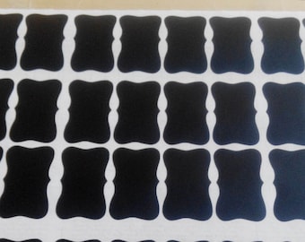 May include: A sheet of 36 black chalkboard labels with a scalloped edge. The labels are perfect for labeling jars, containers, or other items.