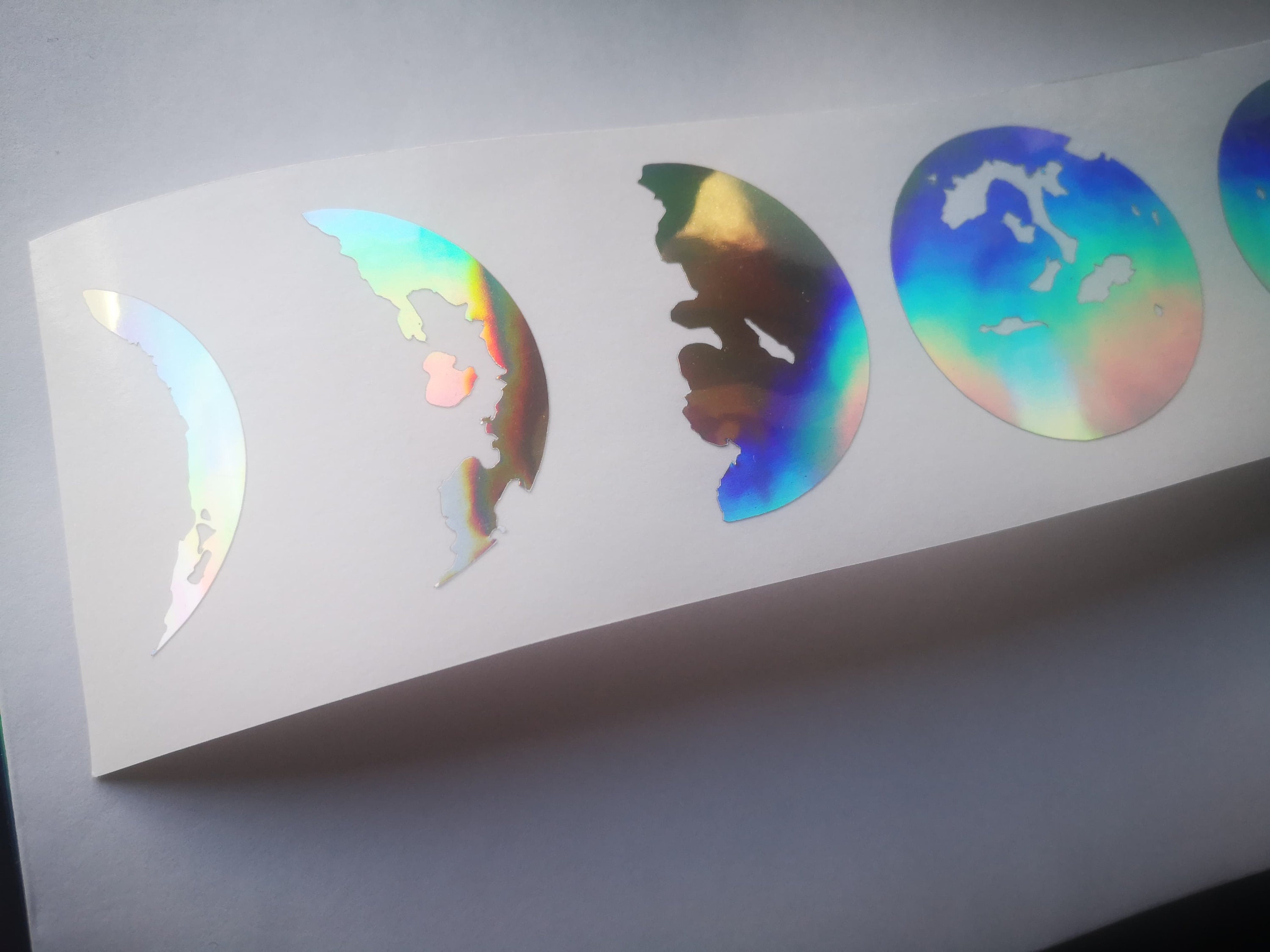 Moon Racing Decals Lunar Phases Decal, Color Changing Sticker, Moon Car Decals, Iridescent ...