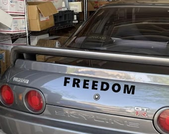 Freedom Car Decal: Patriotic Window Sticker