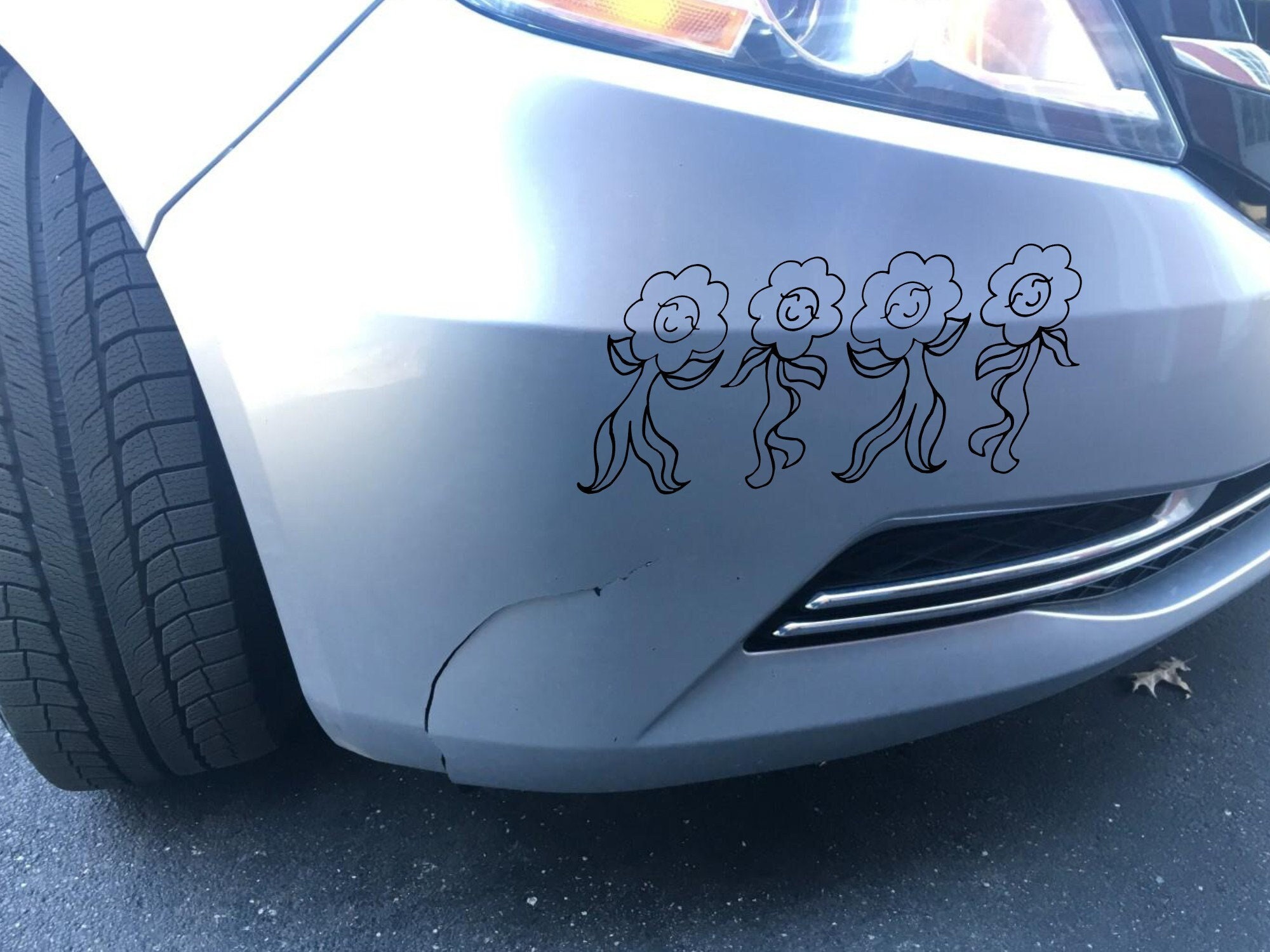 Dancing Flowers Sticker, Car Stickers, Car Decals, Vinyl Decals, Car ...