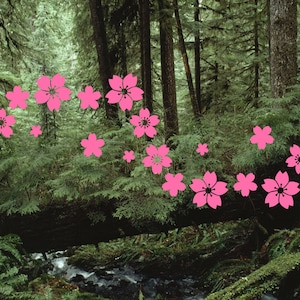 44pcs decalcomanie di fiori di ciliegio, adesivi sakura, decalcomanie per laptop sakura, adesivo per finestre di piante, adesivo paraurti per fiori di fiori di albero giapponese