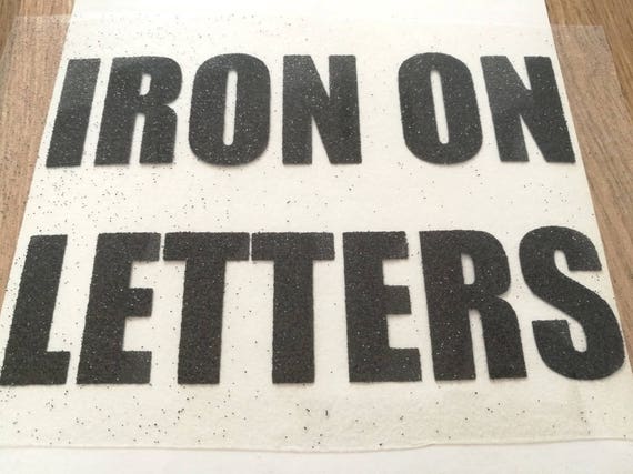 Custom Letters Iron On, Glitter Letters Heat Transfer Decal