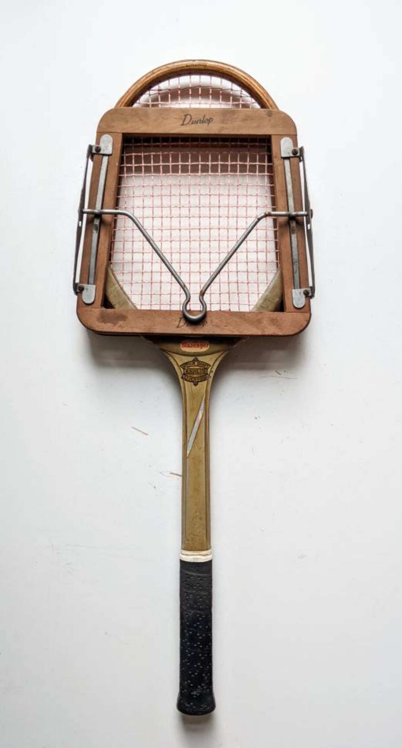 Vintage Slazenger Wooden Tennis Racket With Dunlop Press Wood Etsy