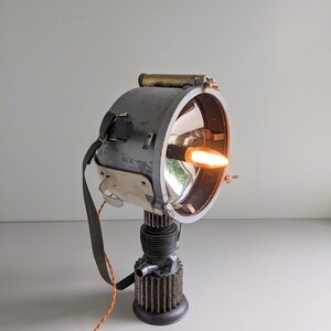 Vintage Polish Navy Signal Lamp Up-cycled To Accent Table Light image 6