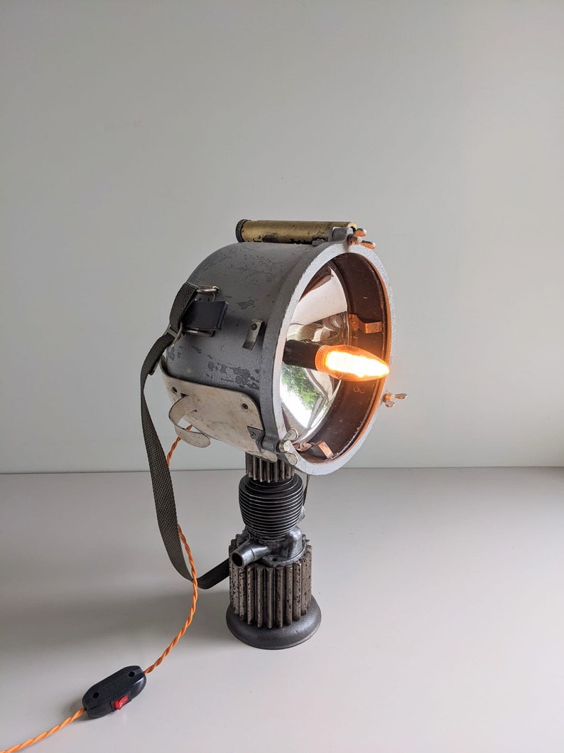 Vintage Polish Navy Signal Lamp Up-cycled To Accent Table Light image 6