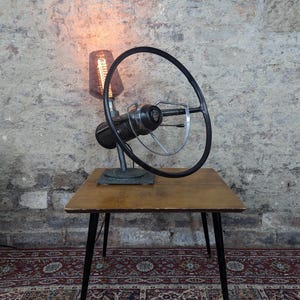 Handmade Upcycled Austin Westminster Steering Wheel Table Accent Light