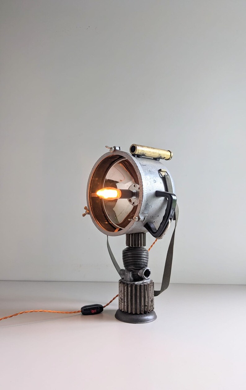 Vintage Polish Navy Signal Lamp Up-cycled To Accent Table Light image 4